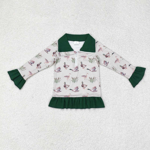 GT0605  baby girl clothes mallard girl winter top girl pullover