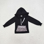 GT0624    toddler girl clothes leopard print girl winter top shirt