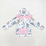 GT0634  toddler girl clothes cartoon dog girl winter hoodie top