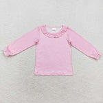 GT0641  toddler girl clothes pink girl winter shirt top