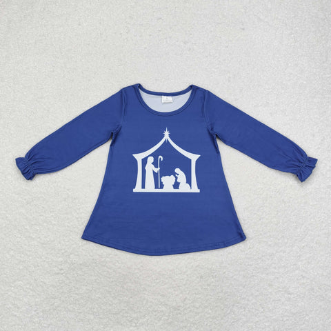 GT0642 toddler girl clothes jesus girl christmas winter shirt top