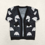 GT0649   toddler girl clothes ghost girl halloween winter top cardigan sweater