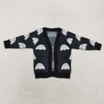 GT0649   toddler girl clothes ghost girl halloween winter top cardigan sweater