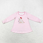 GT0659 toddler girl clothes embroidery dog girl christmas winter top shirt