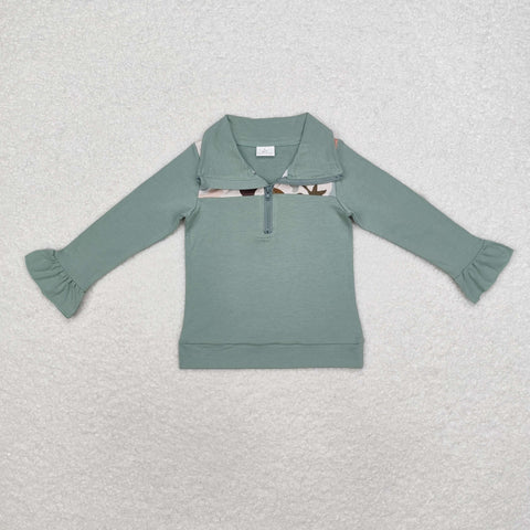 GT0669  toddler girl clothes hunting camouflage girl winter top t-shirt