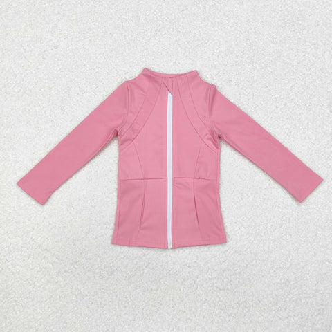 GT0680  toddler girl clothes pink  girl winter top yoga clothes