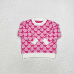 GT0686  toddler girl clothes bows girl winter top sweater