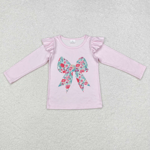 GT0699  toddler girl clothes bow girl winter top shirt