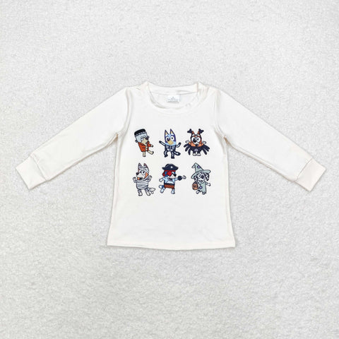 GT0701  toddler girl clothes cartoon dog girl halloween winter top shirt