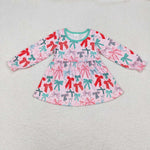 GT0721   toddler girl clothes bows girl christmas  top shirt