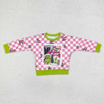 GT0733   toddler girl clothes cartoon girl  winter top shirt