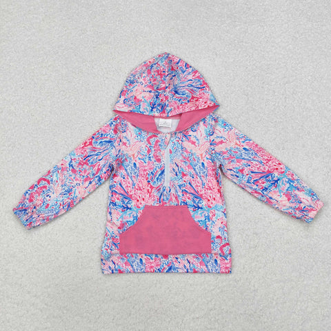 GT0745  toddler girl clothes floral girl  winter top shirt