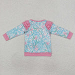 GT0763   toddler girl clothes floral girl winter top shirt