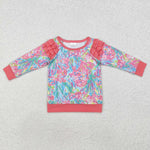 GT0766  toddler girl clothes floral girl winter top shirt