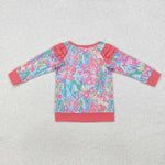 GT0766  toddler girl clothes floral girl winter top shirt