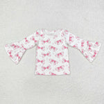 GT0779  toddler girl clothes bows girl winter top shirt