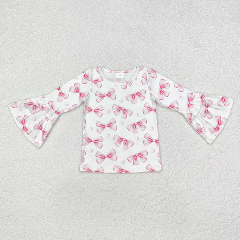 GT0779  toddler girl clothes bows girl winter top shirt