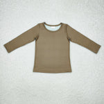 GT0799  toddler girl clothes solid color girl winter top shirt