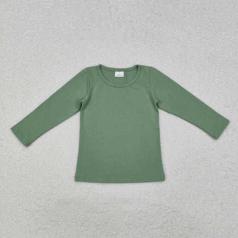 GT0804   toddler girl clothes solid color girl winter top shirt