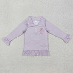 GT0887    toddler girl clothes embroidery ballet shoes girl winter pullover top