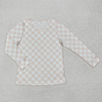 GT0906  adult clothes gingham adult women winter top