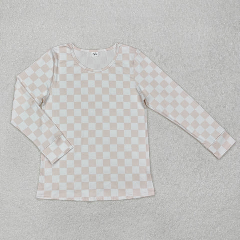 GT0906  adult clothes gingham adult women winter top