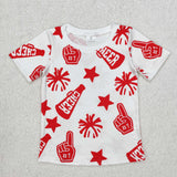 RTS toddler clothes matching clothing girl cheer top kids summer clothing-2025.7.22