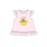 GT0944 pre-order  toddler girl clothes egg girl easter summer top shirt-2025.1.31