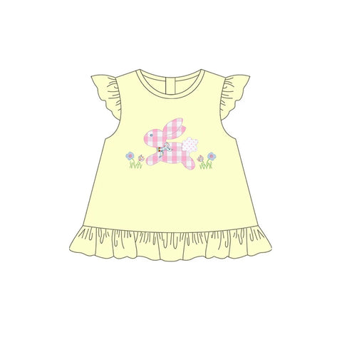 GT0945 pre-order  toddler girl clothes rabbit girl easter summer top shirt-2025.1.31