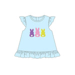 GT0946 pre-order  toddler girl clothes rabbit girl easter summer top shirt-2025.1.31