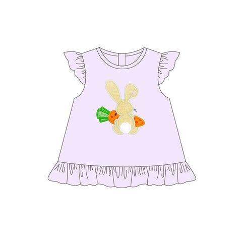 GT0947 pre-order  toddler girl clothes rabbit girl easter summer top shirt-2025.1.31