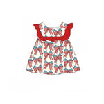 GT0949 pre-order  toddler girl clothes bows girl 4th of July Patriotic summer top shirt-2025.2.3