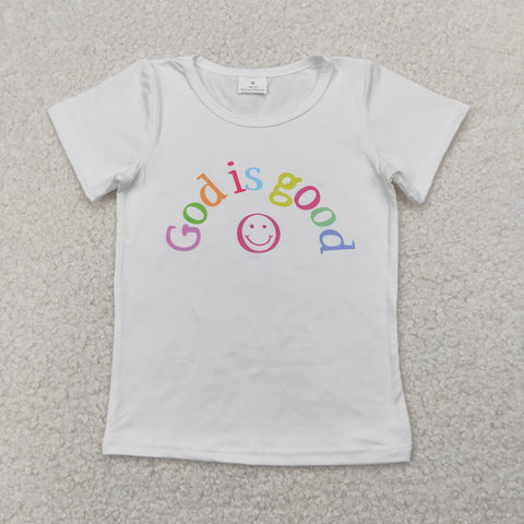 GT0958   toddler girl clothes god is good girl summer top shirt