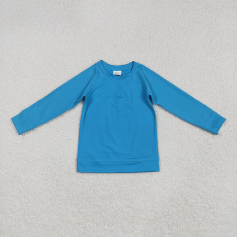 GT0969   toddler girl clothes blue girl top shirt yoga clothes