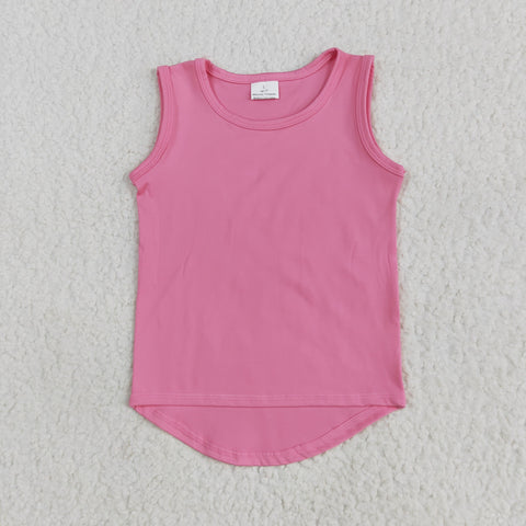 GT0983    toddler girl clothes pink girl summer top shirt yoga clothes