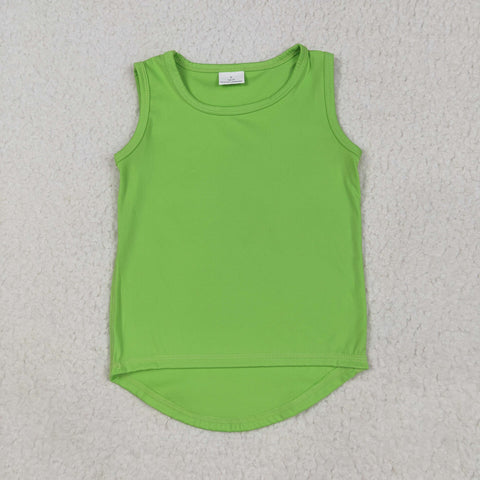GT0985   toddler girl clothes green girl summer top shirt