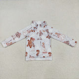 GT0989   toddler girl clothes cartoon girl  top pullover