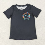 GT1026    toddler girl clothes smile girl summer top shirt