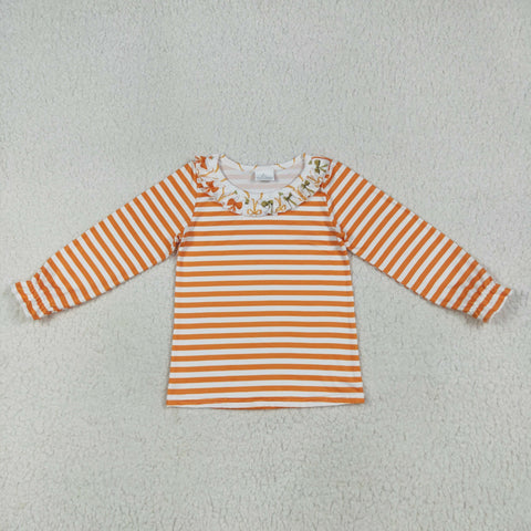 GT1074   toddler girl clothes stripes girl winter top shirt