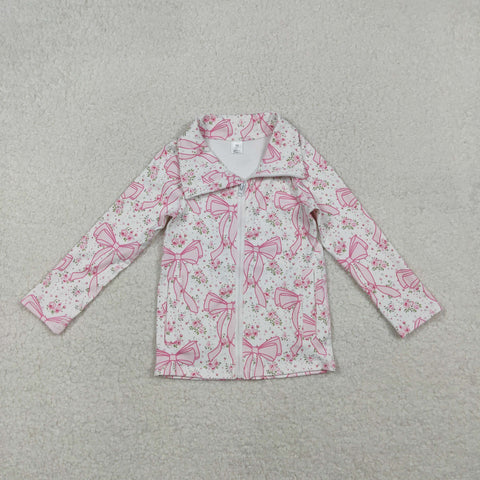 GT1082   toddler girl clothes bows girl winter top yoga clothes