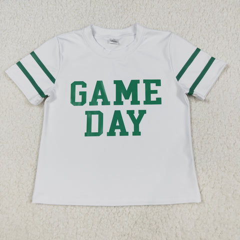 GT1103 toddler girl clothes vinyl game day girl summer top yoga clothes