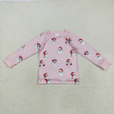 RTS kids clothes santa print kids christmas  matching clothes winter top-2025.8.19