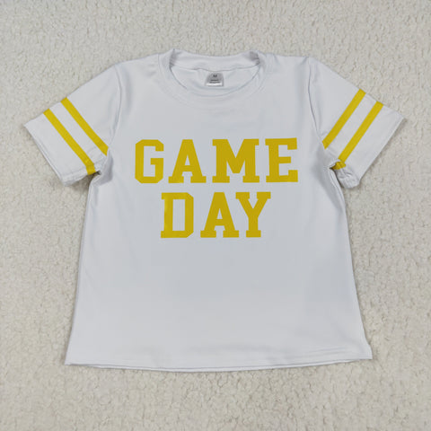 GT1115   toddler girl clothes vinyl game day girl summer top yoga clothes