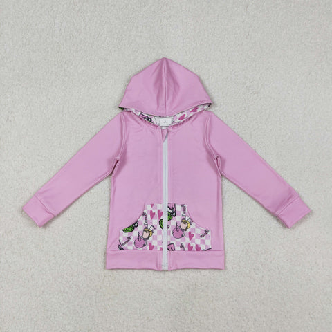 GT1142    toddler girl  clothes cartoon girl christmas top hoodie