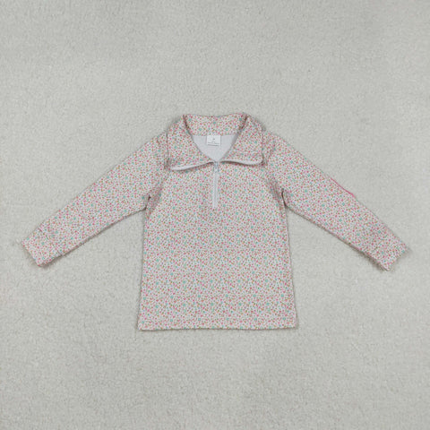 GT1145   toddler girl  clothes floral girl  winter top