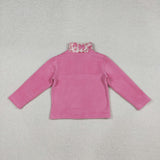 RTS toddler clothes matching clothing baby santa bows print top girls winter pullover-2025.10.11