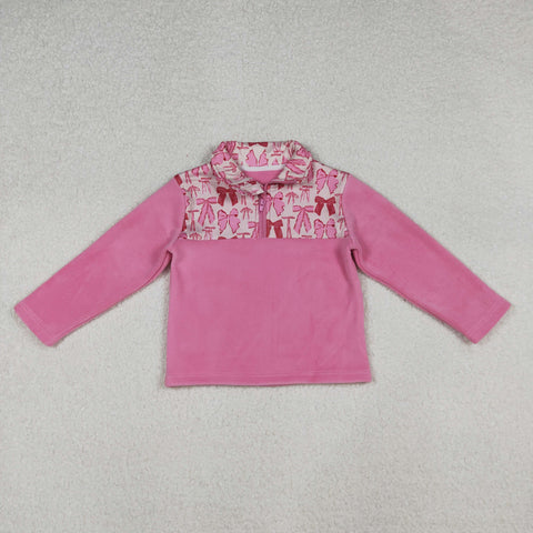 GT1149  toddler girl  clothes bows girl christmas winter top