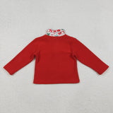 GT1150  toddler girl  clothes bows girl christmas winter top