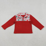 RTS toddler clothes matching clothing santa bows print top  baby christmas winter t-shirt-2025.10.17