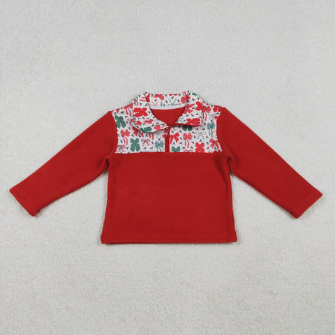 GT1150  toddler girl  clothes bows girl christmas winter top